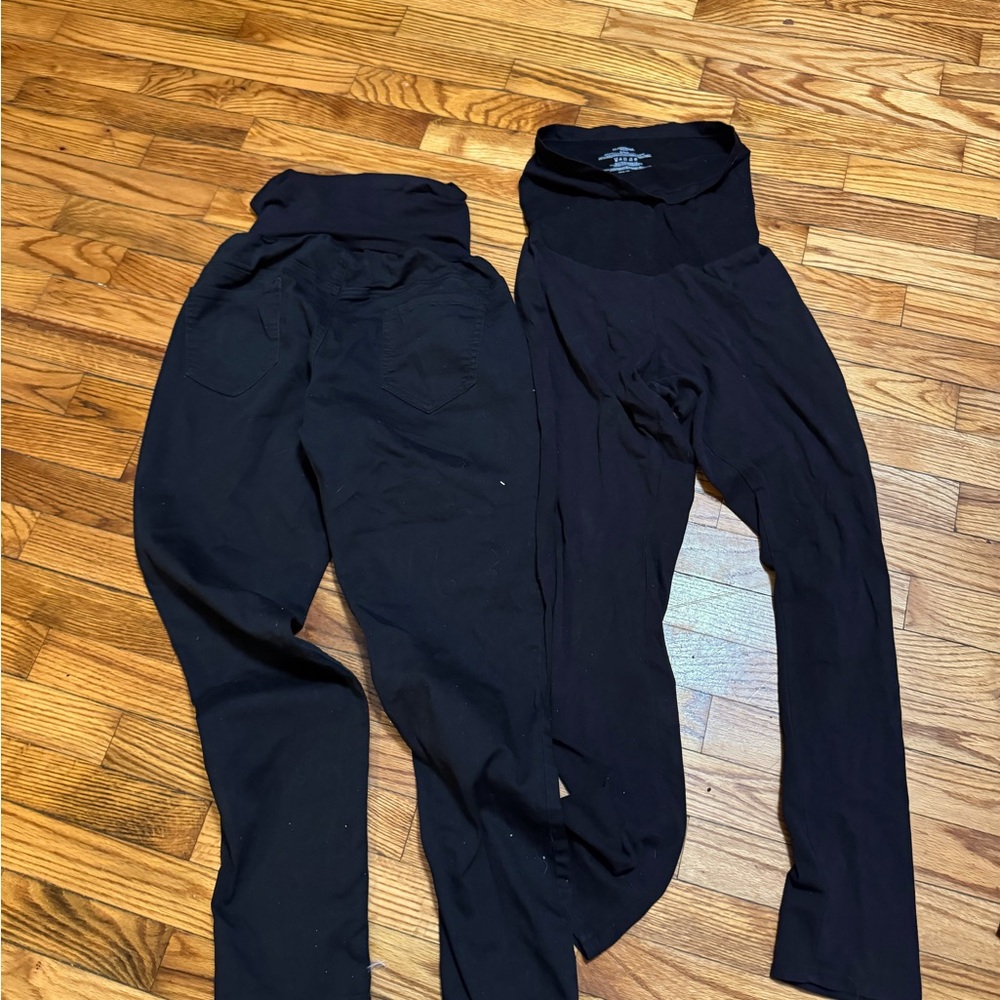maternity black pants, jegging and leggings Lot